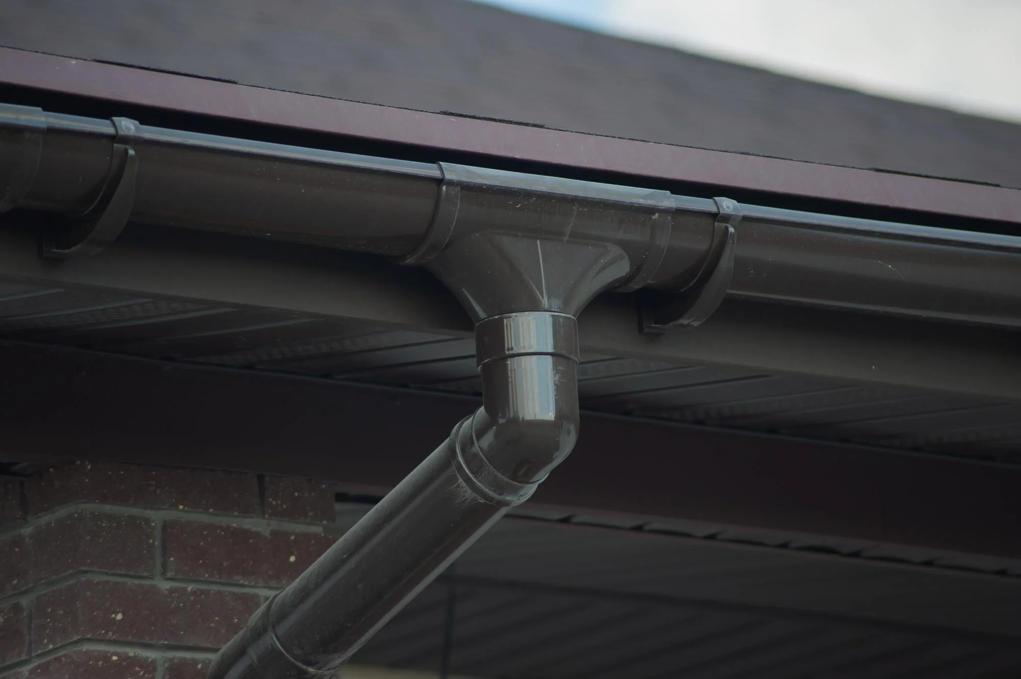 Custom-cut seamless gutter sections ready to hang